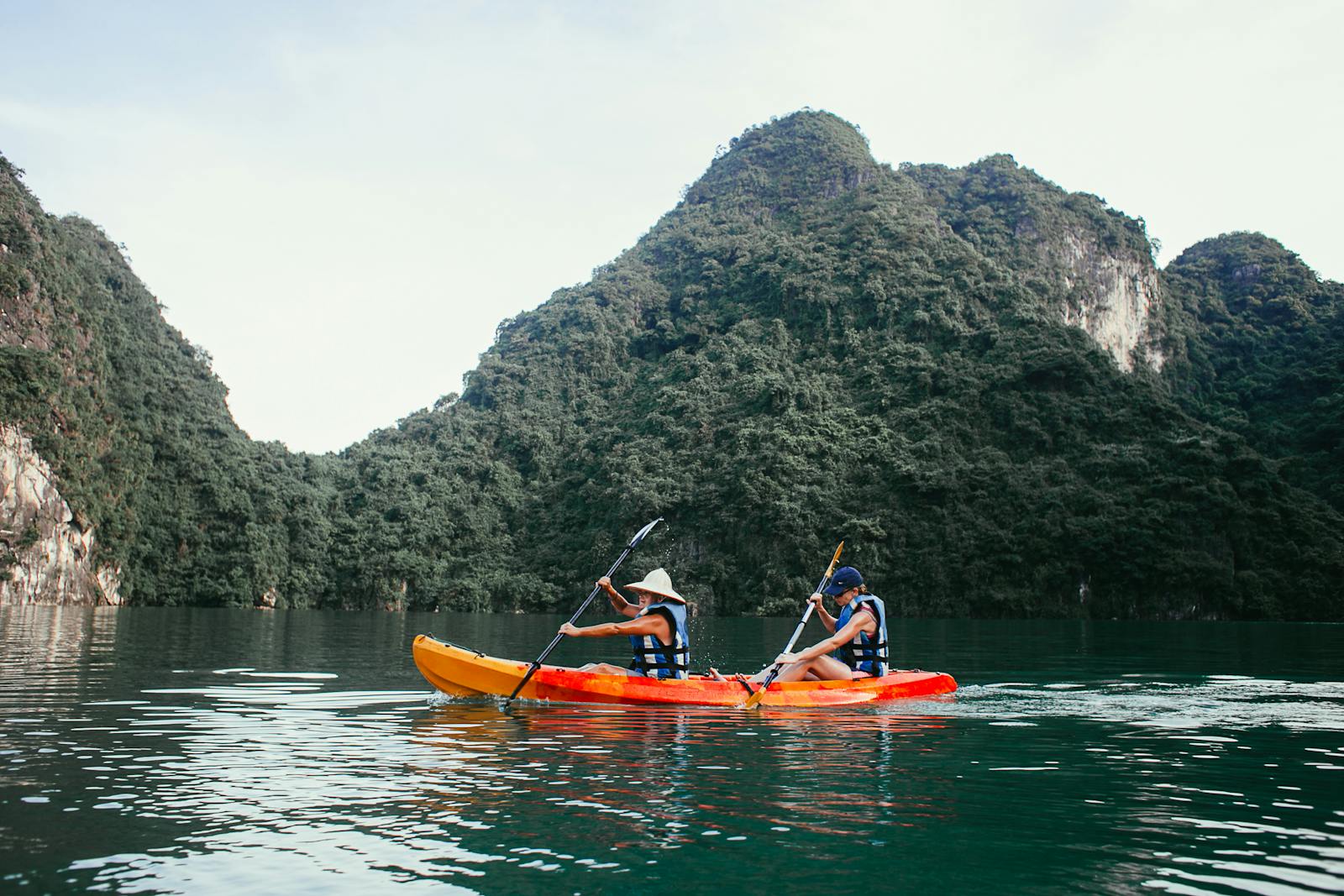 Kayak adventure on river route